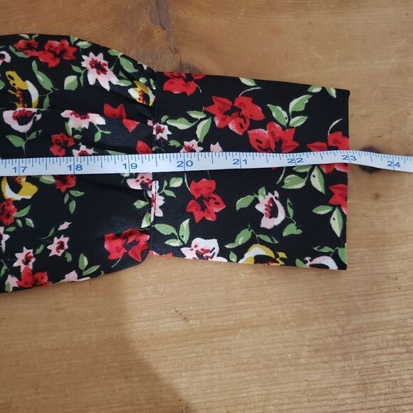 Dex NWT Xsmall Small Medium Long Sleeve Floral Print Faux Wrap Maxi Dress - Picture 8 of 16